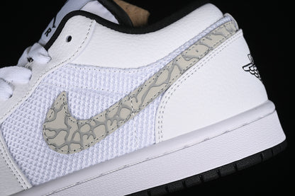 Nike Air Jordan 1 Low White Anthracite Black Sole Sneakers
