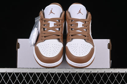 Nike Air Jordan 1 Low Archaeo Brown White Sneakers