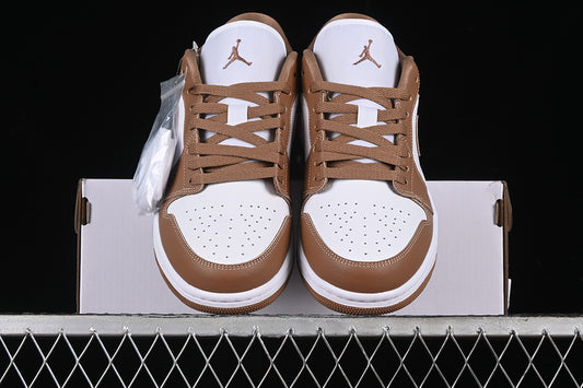 Nike Air Jordan 1 Low Archaeo Brown White Sneakers