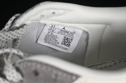 Travis Scott Fragment Design Nike Air Jordan 1 Low OG SP Light Grey White Sneakers