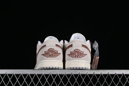 Nike Air Jordan 1 Low Brown Grey White Sneakers