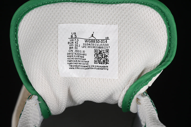 Nike Air Jordan 1 Low White Green Brown Sneakers