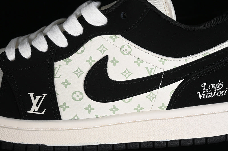 Nike Air Jordan 1 Low LV White Printing Black Sneakers