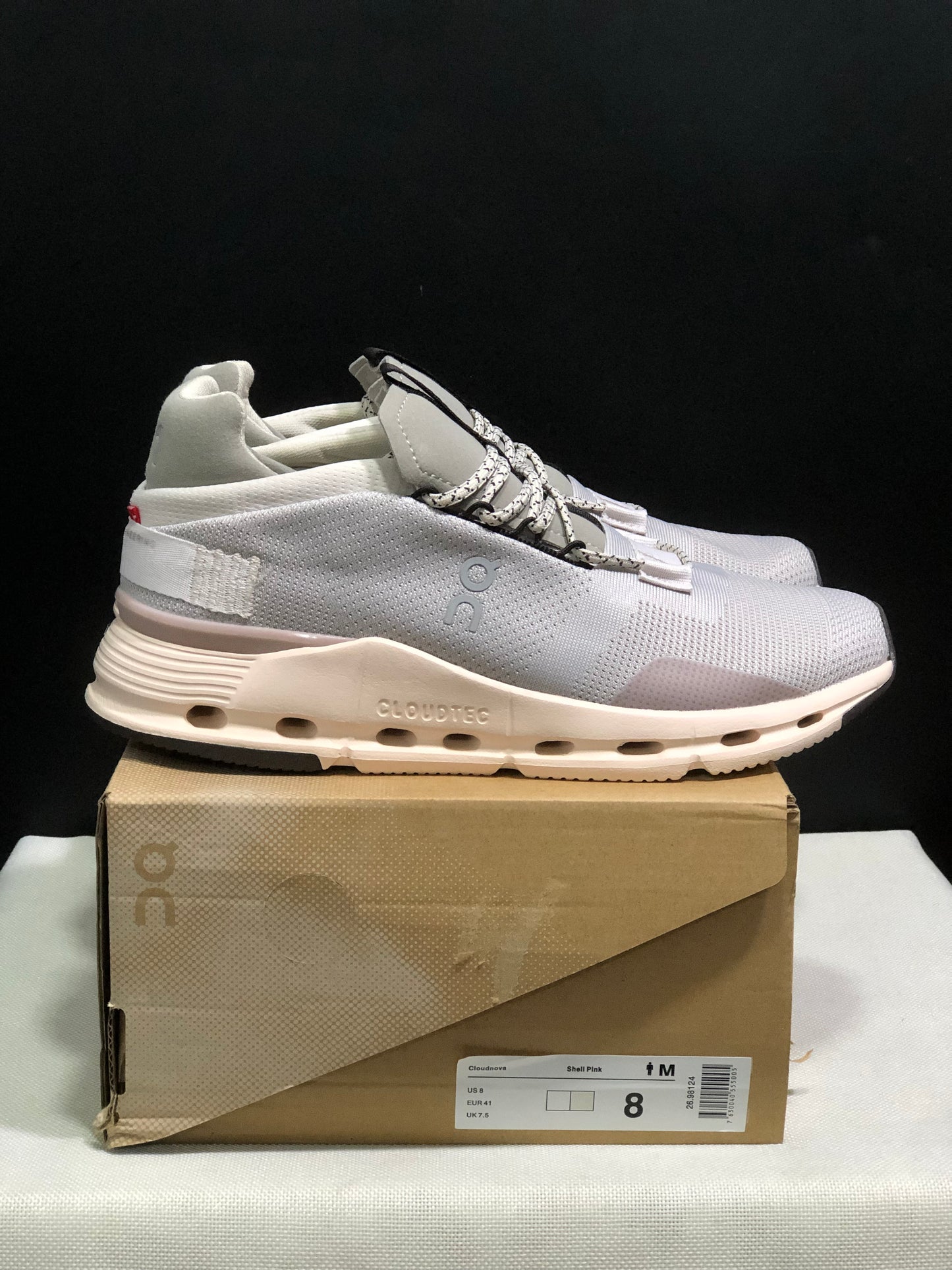 On Running Cloudnova Lightweight Sports Casual Shoes Light Grey