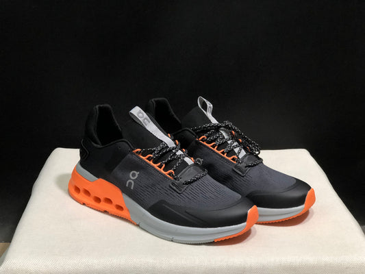 On Running Cloudnova Flux Comfortable Running Shoes Black/Flame