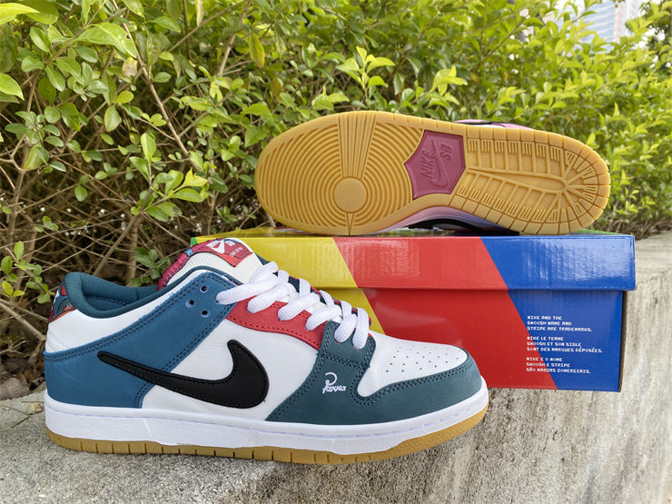 Nike SB Dunk Low Parra Blue Red Mandarin Duck Shoes