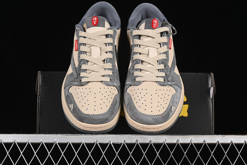 Nike Air Jordan 1 Low OG SP Travis Scott Fragment Design Grey Yellow Sneakers