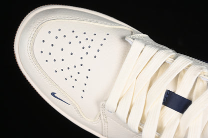 Nike Air Jordan 1 Low Supreme Navy White Sneakers