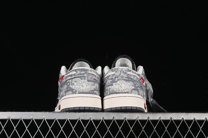 Nike Air Jordan 1 Low DIOR White Grey Sneakers