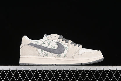 Nike Air Jordan 1 Low OG SP Travis Scott Fragment Design Grey Sole Cream Grey Sneakers