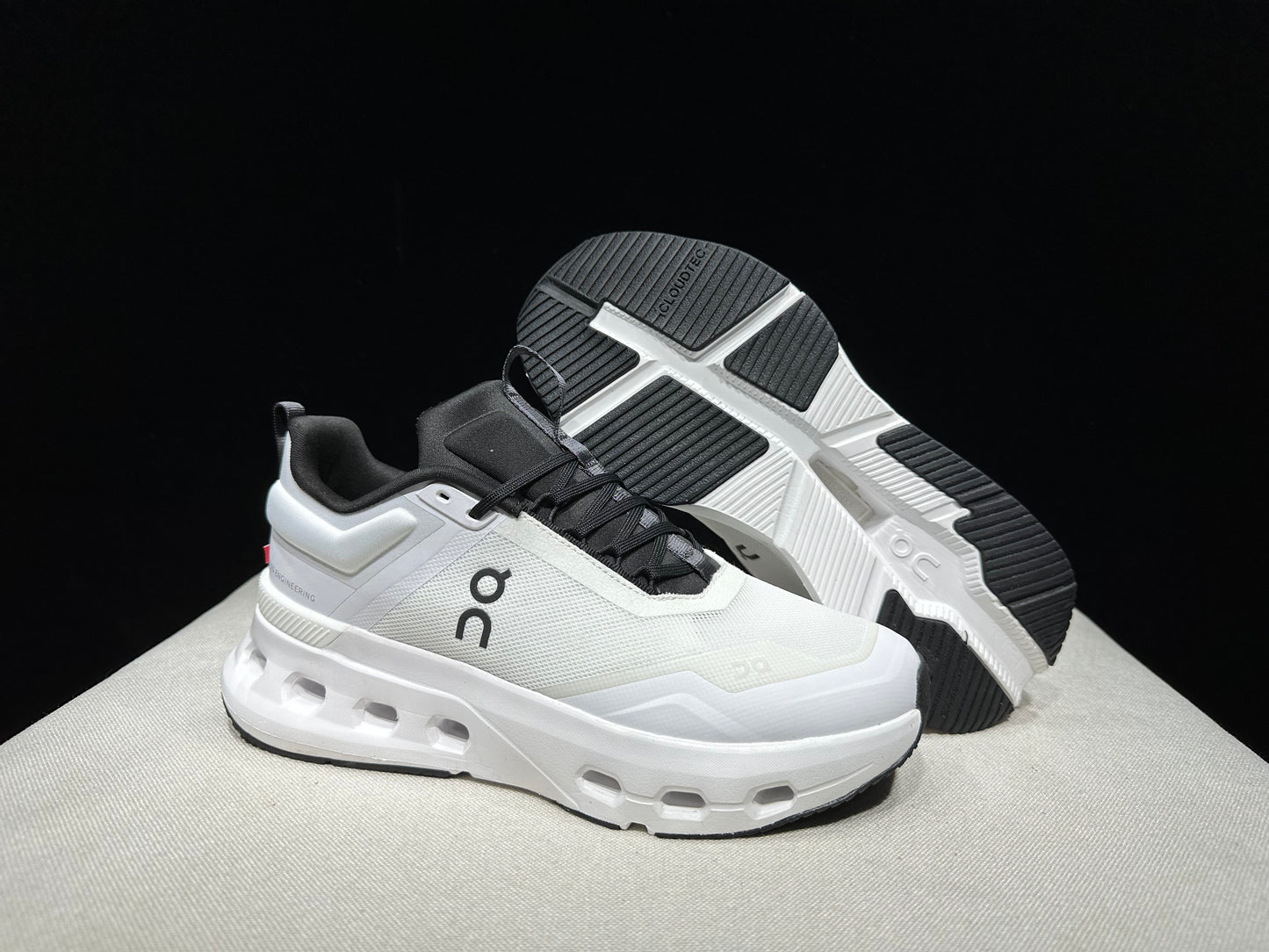 On Running Cloudnova X Comfortable Anti-Slip Running Shoes Black/Ivory White