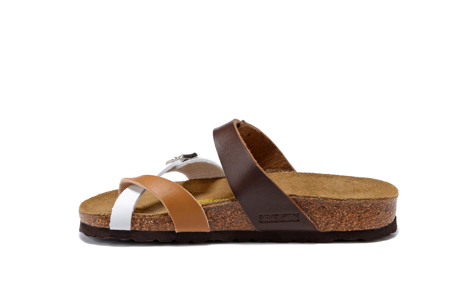 Birkenstock Three-Colour Comfort Toe-Loop Leather Sandals