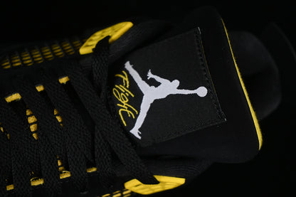 Nike Air Jordan 4 Retro Thunder Black Tour Yellow Sneakers