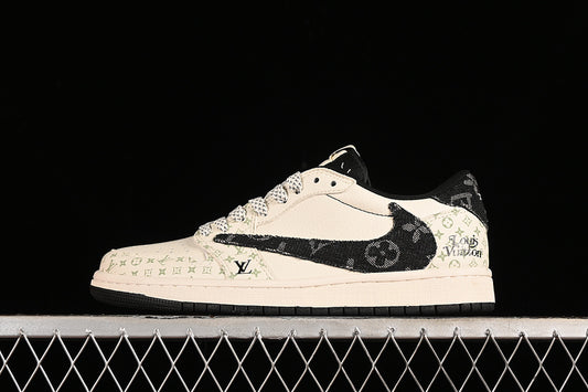 Nike Air Jordan 1 Low LV Travis Scott Fragment Design OG SP Black Sole White Sneakers