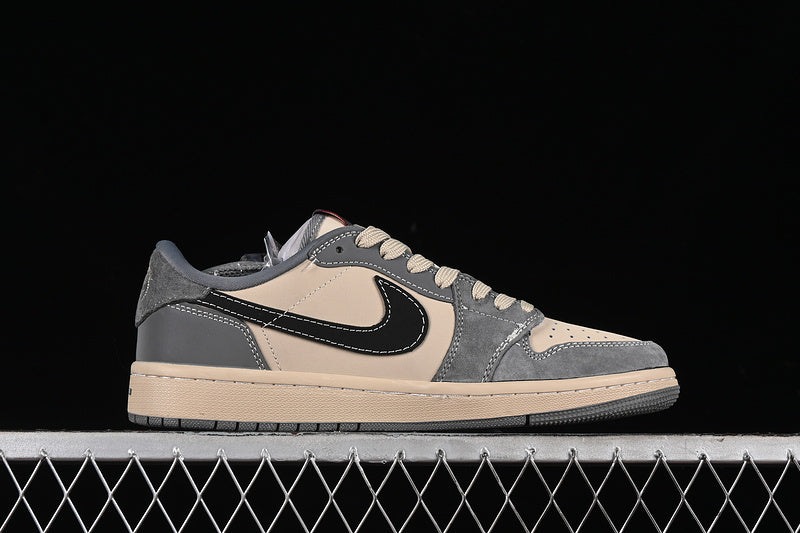 Nike Air Jordan 1 Low OG SP Travis Scott Fragment Design Grey Yellow Sneakers