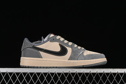 Nike Air Jordan 1 Low OG SP Travis Scott Fragment Design Grey Yellow Sneakers