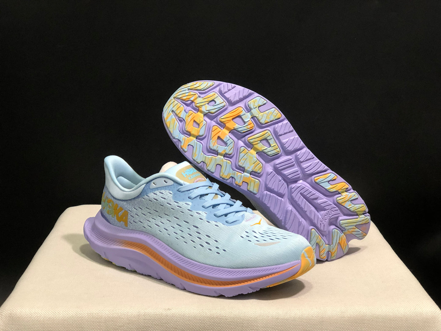 Hoka One One Kawana Cushioning Comfortable Gym Running Shoes Sneakers Blue/Purple
