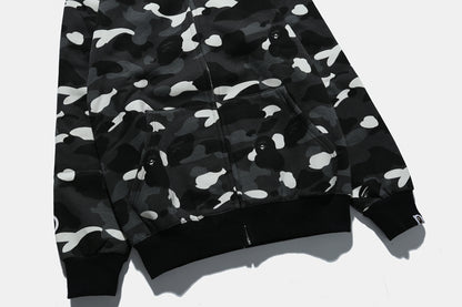 A Bathing Ape BAPE Shark Head Noctilucent Series Hoodie Fleck