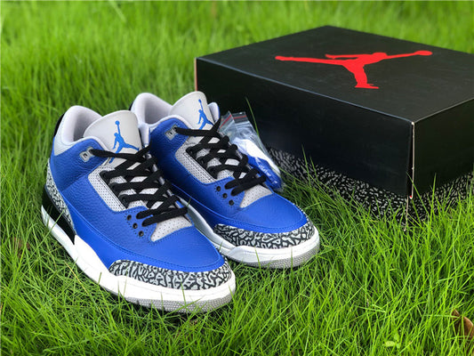 Nike Air Jordan 3 Retro Varsity Royal Cement Sneakers