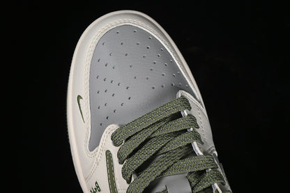 Nike Air Jordan 1 Low Travis Scott Fragment Design OG SP BAPE White Grey Green Sneakers