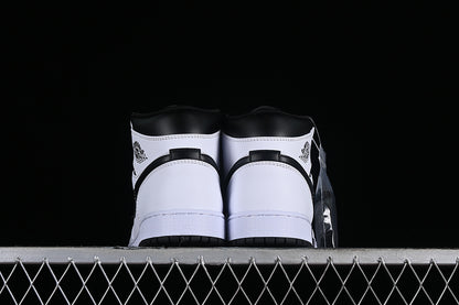 Nike Air Jordan 1 Mid Black Sole White Sneakers