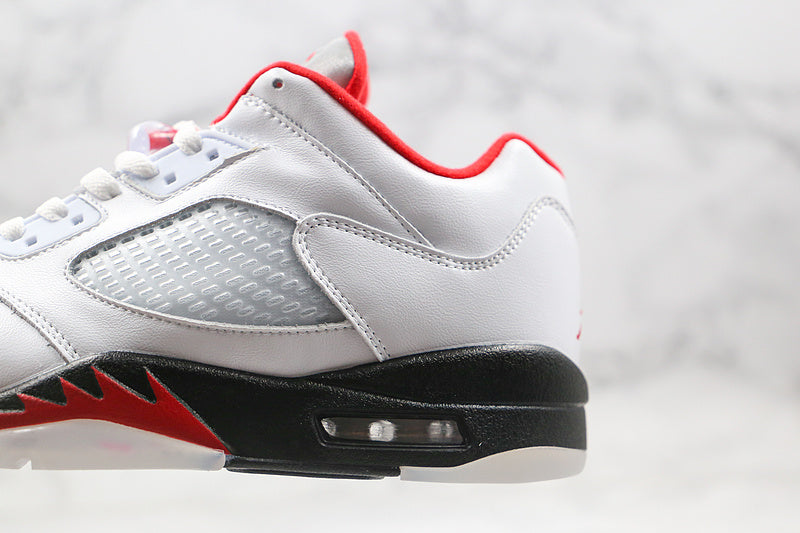 Nike Air Jordan 5 Retro Low-Top White/Fire Red/Black Sneakers