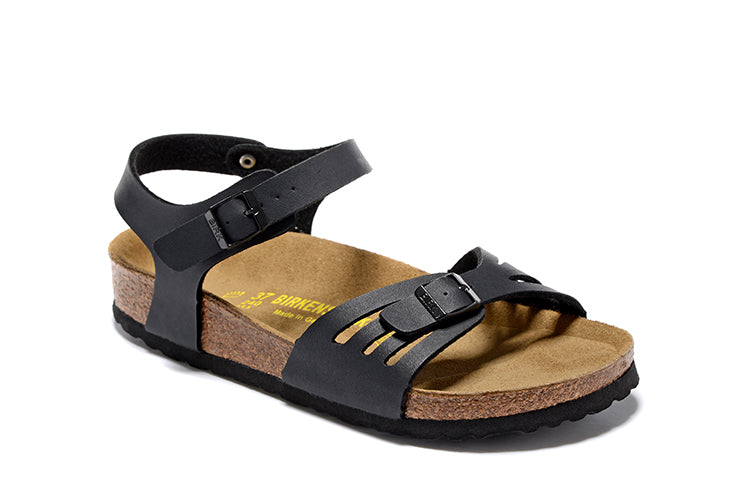 Birkenstock Granada Hollow Butterfly Pattern Single Buckle Slip Band Black Matte  Buckle Strap Sandal