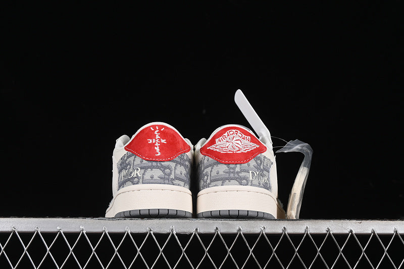 Nike Air Jordan 1 Low OG SP Off-White Travis Scott Fragment Design White Grey Sneakers
