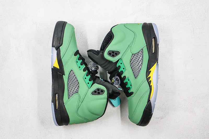 Nike Air Jordan 5 Oregon Ducks PE Player Green Sneakers