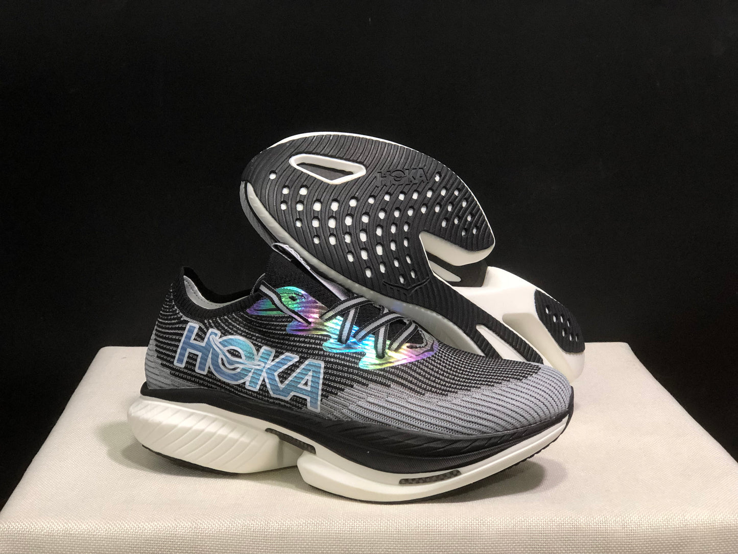 Hoka One One Cielo X1 Comfortable Casual Running Shoes Sneakers Black