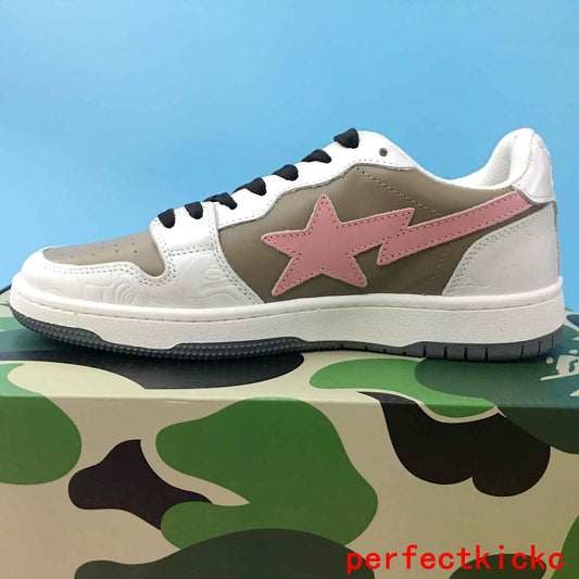A Bathing Ape Bape Court Sta Brown Pink