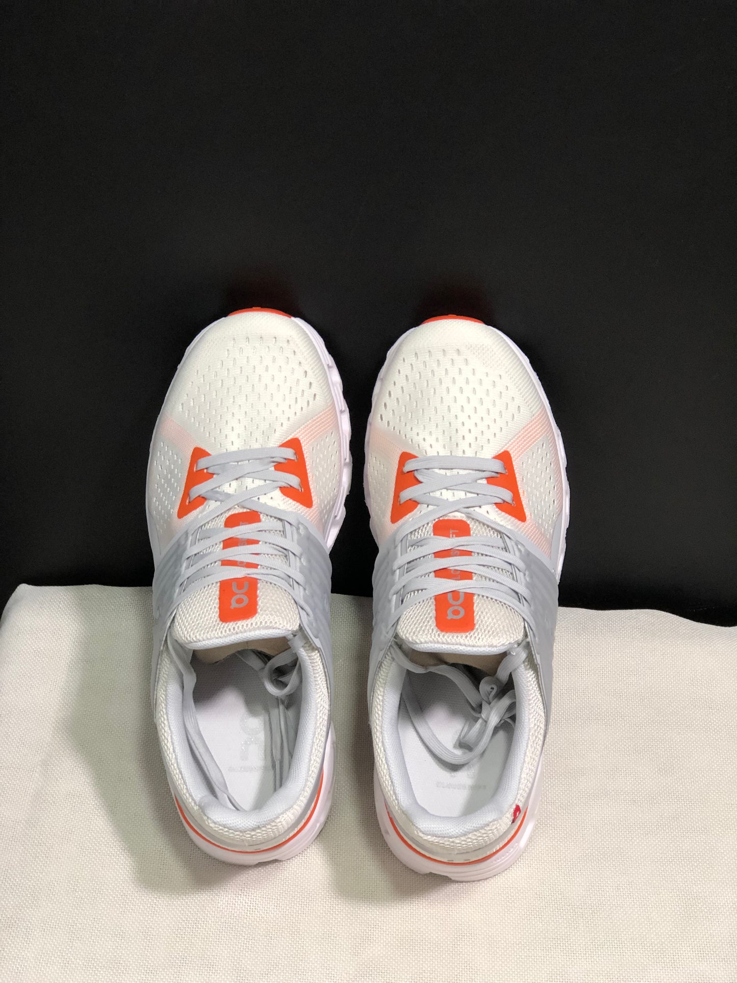 On Running Cloudswift Cushioning Running Shoes Light Grey/Orange/Milky White