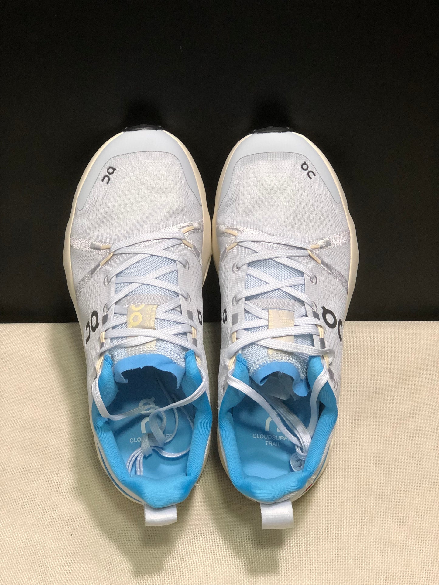 On Running Cloudsurfer Trail Waterproof Comfortable And Breathable Running Shoes Grey/Blue