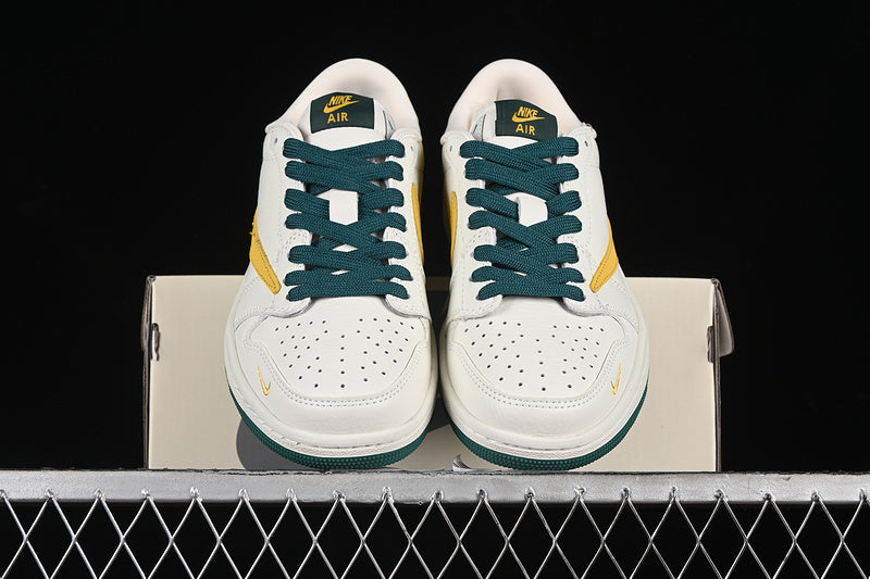 Nike Air Jordan 1 Low OG SP Travis Scott Fragment Design White Green Yellow Sneakers
