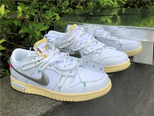 Nike Dunk Low Off-White "Lot 01" White Sneakers