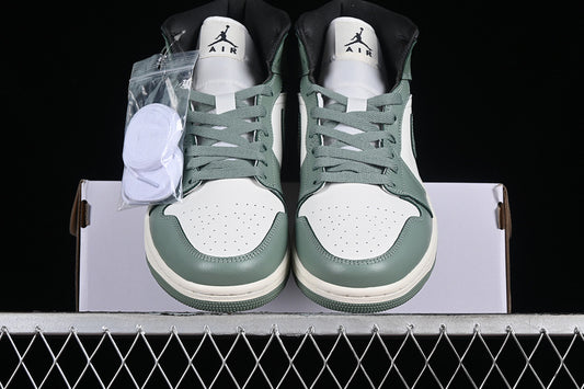 Nike Air Jordan 1 Mid Anthracite Jade Smoke Sail Legend Sneakers