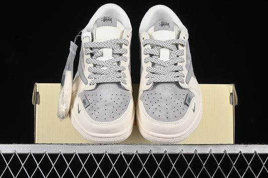 Travis Scott Fragment Design Nike Air Jordan 1 Low OG SP Grey White Casual Sneakers