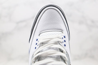 Nike Air Jordan 3 Retro SP Fragment Design Hiroshi Fujiwara Lightning Joint Edition White Blue Sneakers