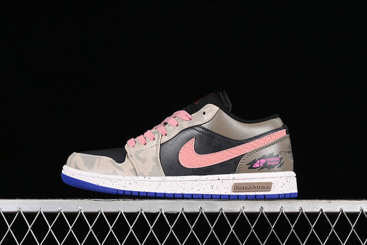 Nike Air Jordan 1 Low Purple Tropical Twist Black Sneakers
