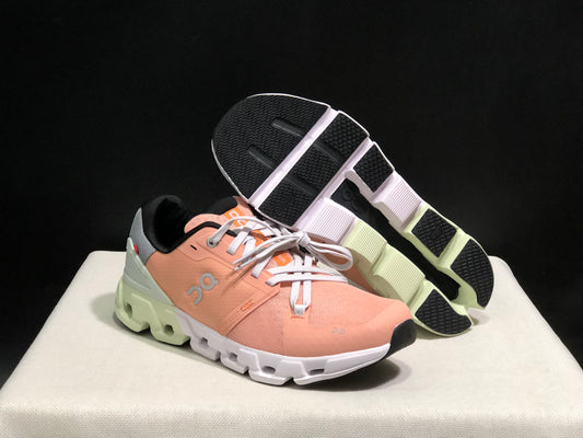 On Running Cloudflow 4 Shock-Absorbing And Wear-Resistant Running Shoes Peach/Aloe