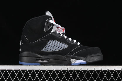 Nike Air Jordan 5 Retro Metallic Silver Black Sneakers
