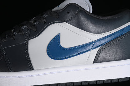 Nike Air Jordan 1 Low Anthracite Neutral Grey White Industrial Blue Sneakers