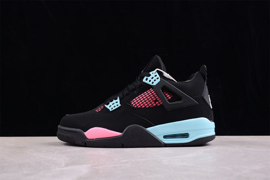Nike Air Jordan 4 Retro Blue Pink Black Sneakers