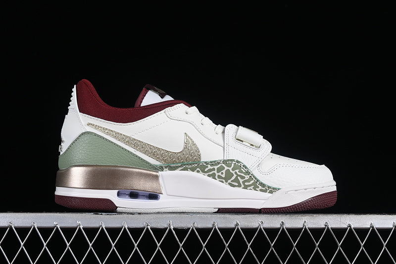 Nike Air Jordan Legacy 312 Low Year Of The Dragon Sail Metallic Gold Grain Phantom White Sneakers