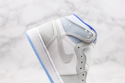 Nike Air Jordan 1 Retro High Zoom White Grey Racer Blue Sneakers