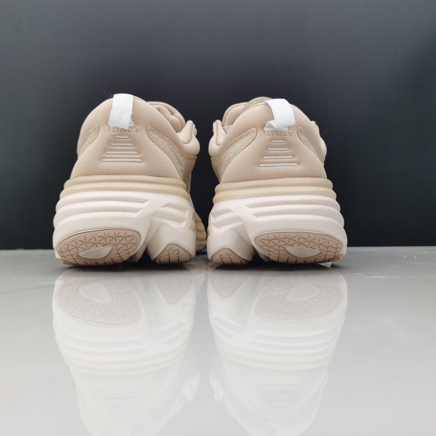Hoka One One Bondi 8 Breathable Low-top Running Shoes Sneakers Cream