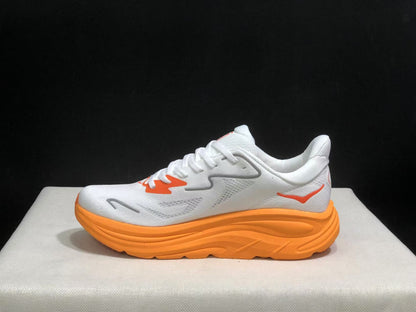 Hoka One One Clifton 10 Fashion Shoes Sneakers White/Orange