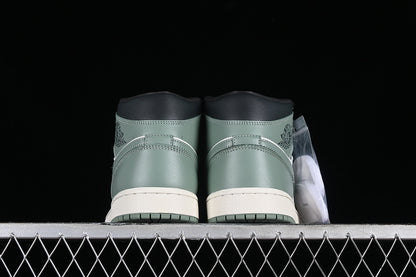 Nike Air Jordan 1 Mid Anthracite Jade Smoke Sail Legend Sneakers
