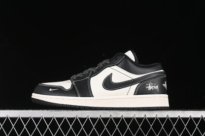Nike Air Jordan 1 Low Black White Casual Sneakers