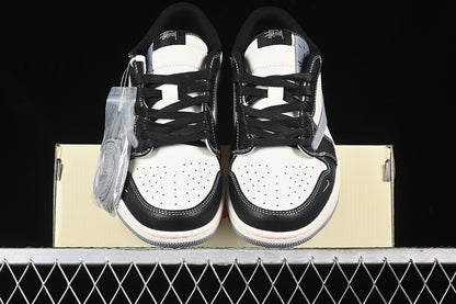 Travis Scott Fragment Design Nike Air Jordan 1 low OG SP Grey Sole Black White Sneakers
